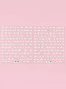2sheets Cloud Pattern Nail Art Sticker Nail Stickers DIY
