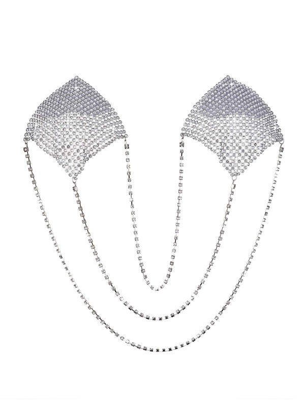 1pair Rhinestone Detail Nipple Cover