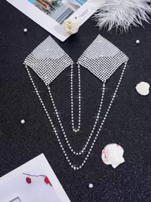 1pair Rhinestone Detail Nipple Cover For Rave
