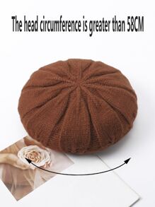 Boina minimalista unicolor - Marrón - Ver 6