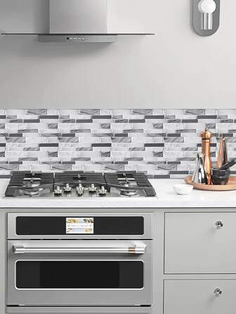 10入組磚塊圖案廚房貼紙