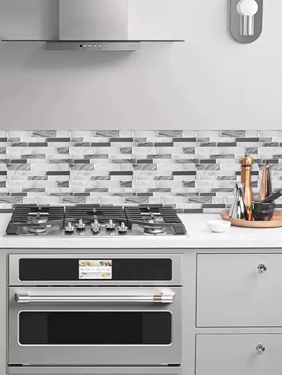 10入組磚塊圖案廚房貼紙