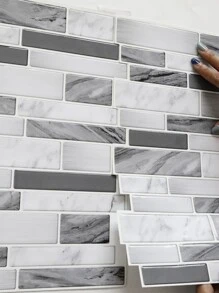 10入組磚塊圖案廚房貼紙