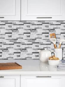 10入組磚塊圖案廚房貼紙