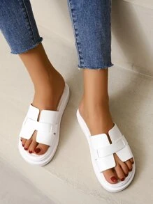 Sandalias con diseño trenzado - Blanco - Ver 1