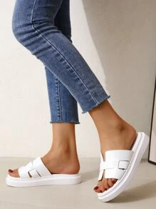 Sandalias con diseño trenzado - Blanco - Ver 4