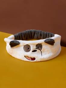 We Bare Bears X SHEIN Cartoon Design Bath Headband - White - View 3