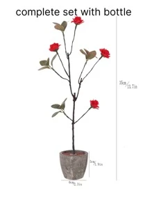 1入組人造盆栽玫瑰