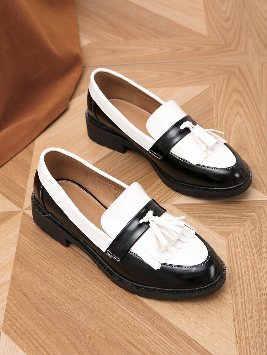 two tone loafers womens