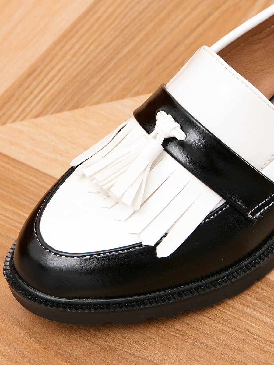two tone loafers womens