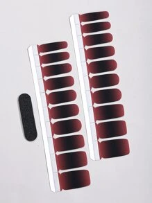 Beauty Sticker 2sheets Ombre Nail Art Sticker & 1pc Nail File - Multicolor - View 5