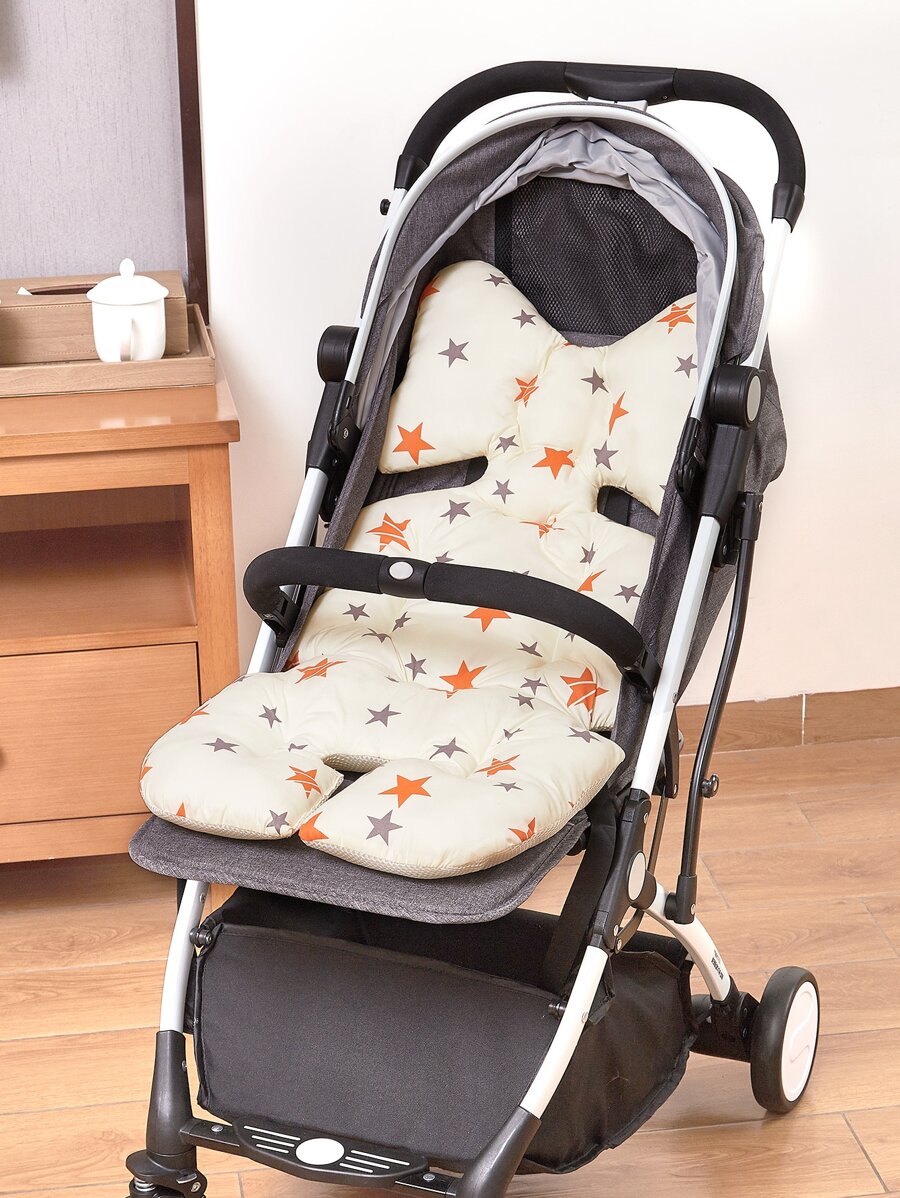 Đệm lót cho xe đẩy trẻ em in hình ngôi sao - Nhiều màu - Xem 1