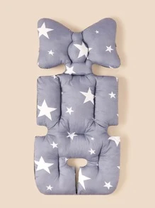 Star Print Baby Stroller Cushion Pad - Multicolor - View 2