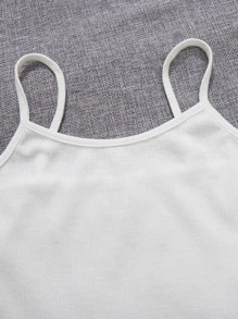 SHEIN Leap Crew Tween Girl 2 件/套休閒純色蝴蝶結燈籠袖襯衫 - 白色 - 查看 7