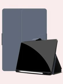 Hộp đựng iPad trơn có giá đỡ bút - Màu xanh lam - Xem 1