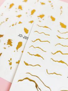 2sheets Line Art Nail Art Sticker - Multicolor - View 3