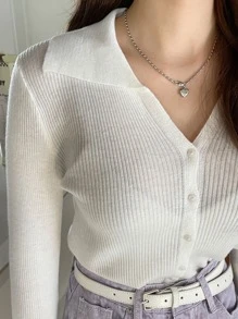 DAZY 心形装饰项链情人节 - 銀色 - 查看 2