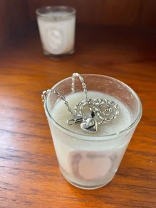 DAZY 心形装饰项链情人节 - 銀色 - 查看 10