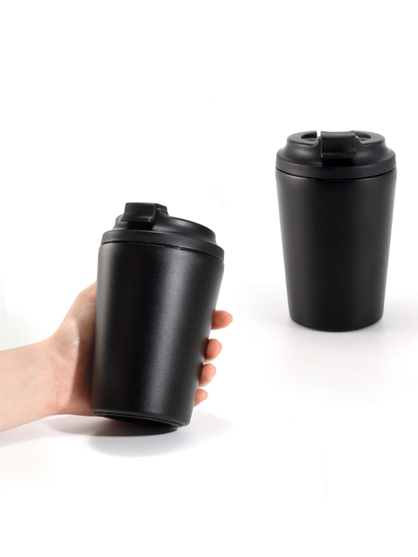 1pc Stainless Steel Insulated Bottle Water Bottle - Black - View 1