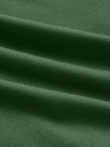 Solid Cami Lounge Dress, Long Dress - Dark Green - View 3