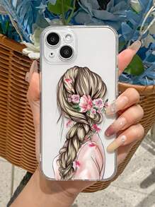 人像圖案透明手機殼 - 彩色 - 查看 1