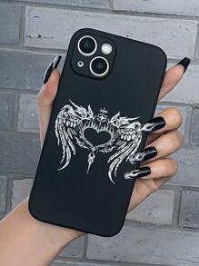 Funda para móvil ala con estampado - Blanco y Negro - Ver 1