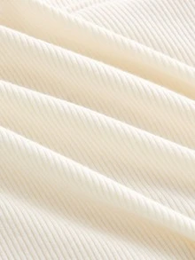 SHEIN MOD Ruffle Trim Tie Front Flounce Sleeve Tee - Beige - View 7