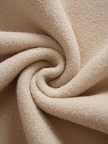 SHEIN EZwear Plus Letter & Heart Print Thermal Pullover - Apricot - View 7