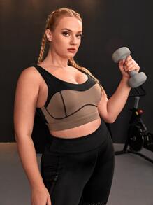 Sujetador deportivo soporte medio de dos tonos - Multicolor - Ver 3