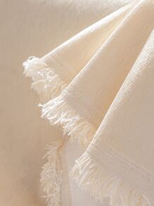 1入組毛邊緣沙發巾 - 米色 - 查看 4