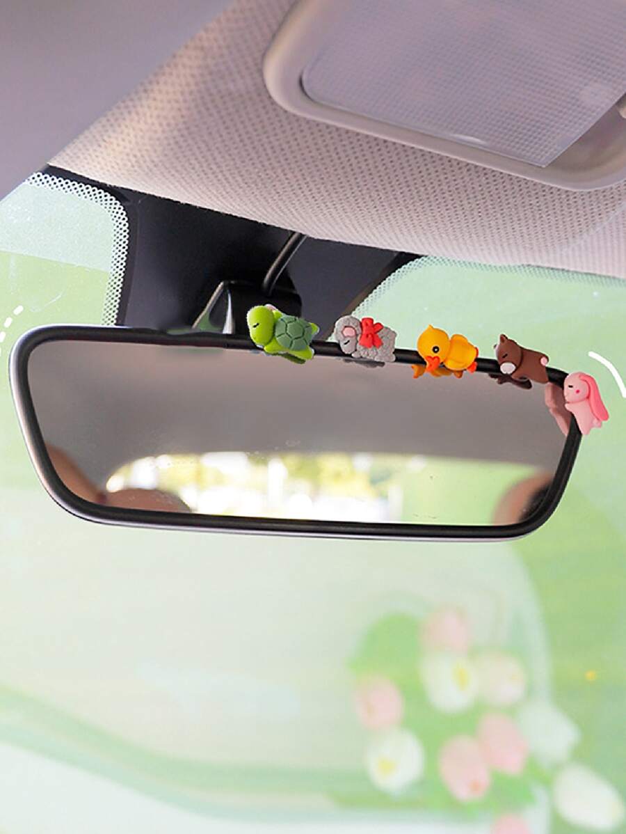 5入組卡通動物設計車內裝飾品 - 彩色 - 查看 1