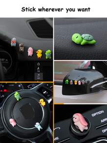 5入組卡通動物設計車內裝飾品 - 彩色 - 查看 5