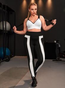 Easithlete Plus SIZE High Support High Stretch Sports Bra With Sewn-In Pads,Non-Removable Pads For Women High Support Racerback,Workout, Yoga, Running - White - View 5