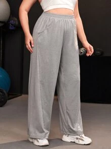 Plus Softness Slant Pocket Sports Trousers - Light Grey - View 3