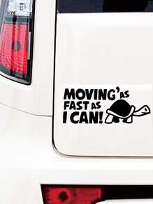 Adhesivo para coche con estampado de letra - Negro - Ver 3