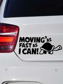 Adhesivo para coche con estampado de letra - Negro - Ver 1