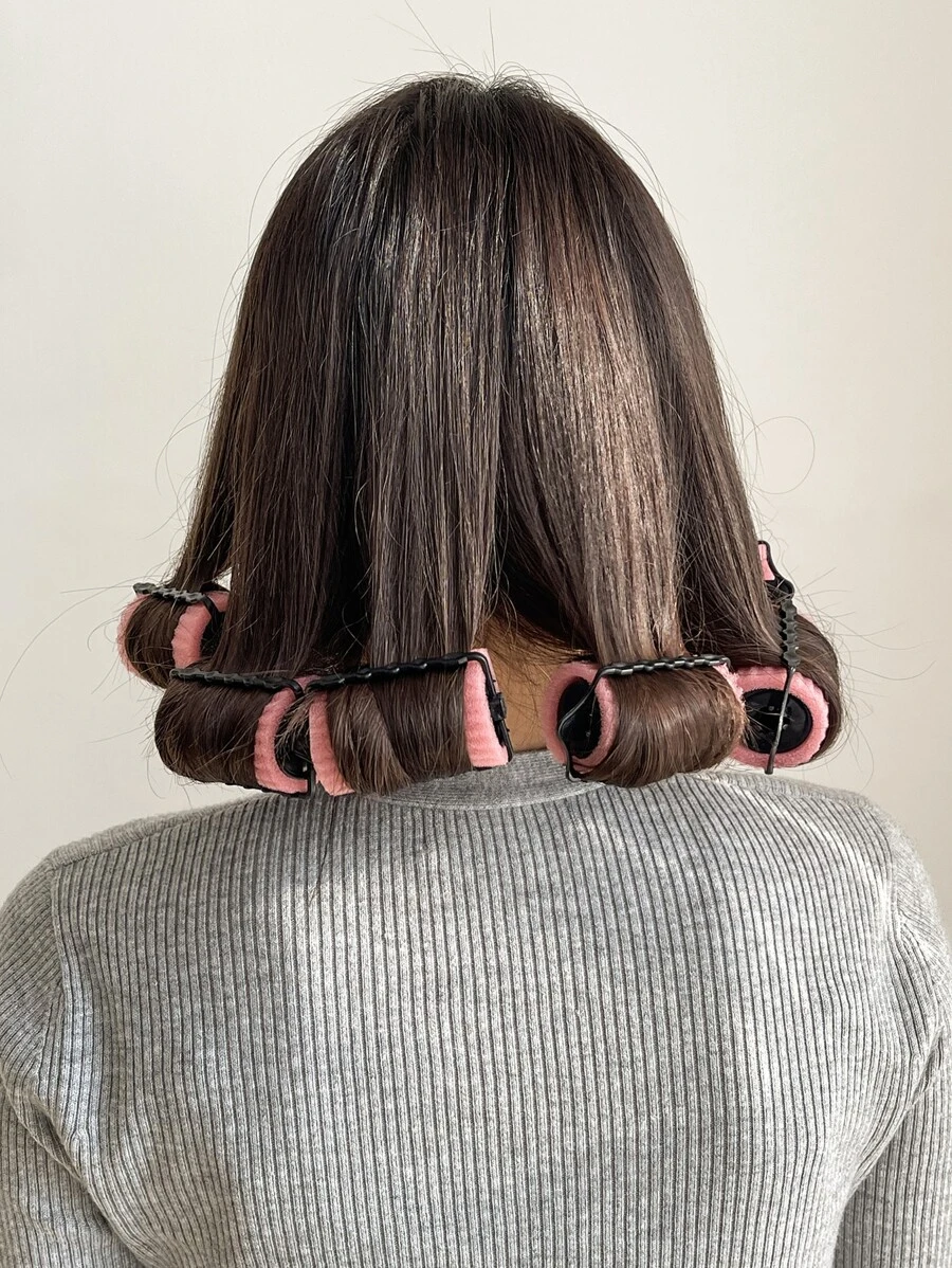 DAZY 6pcs Hair Curling Roller - Pink - View 1