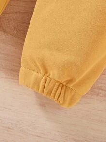 男嬰熊壓花衛衣和衛褲 - 棕色 - 查看 5