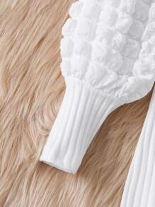 SHEIN 年輕女孩主教袖肋身針織裙