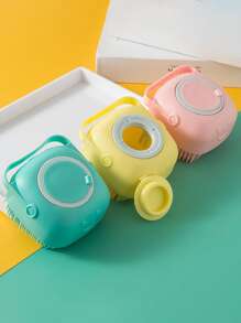 1 件矽膠身體淋浴按摩刷，不含洗髮水肥皂凝膠分配器，浴室洗髮水按摩器 - 彩色 - 查看 3