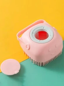 1 件矽膠身體淋浴按摩刷，不含洗髮水肥皂凝膠分配器，浴室洗髮水按摩器 - 彩色 - 查看 6