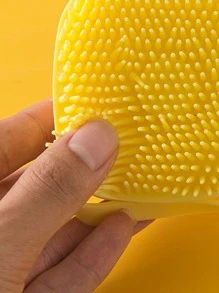 1 件矽膠身體淋浴按摩刷，不含洗髮水肥皂凝膠分配器，浴室洗髮水按摩器 - 彩色 - 查看 7