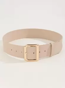1 chiếc thắt lưng da PU thời trang tối giản, sang trọng, khóa chữ D mạ vàng thanh lịch dành cho nữ, thích hợp cho váy, áo phông, áo khoác, phụ kiện thời trang hàng ngày, công sở, đi làm, quà tặng ngày lễ - Màu be - Xem 4