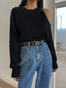 DAZY Cinturón con hebilla cuadrada - Negro - Ver 4