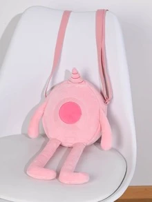 Cartoon Pattern Design Novelty Bag Pink Cute Crossbody Bag For Girls - Pink - View 2