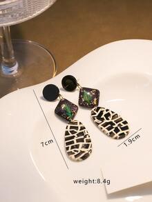 幾何耳墜 - 彩色 - 查看 3