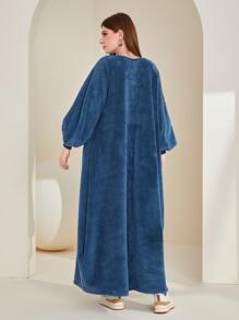 Mulvari 燈籠袖絨毛衛衣洋裝