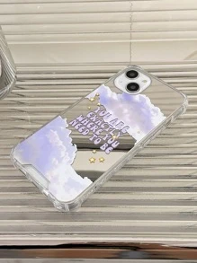 Slogan Graphic Mirror Case Điện thoại - Nhiều màu - Xem 2