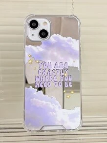 Slogan Graphic Mirror Case Điện thoại - Nhiều màu - Xem 5