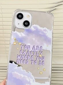 Slogan Graphic Mirror Case Điện thoại - Nhiều màu - Xem 6